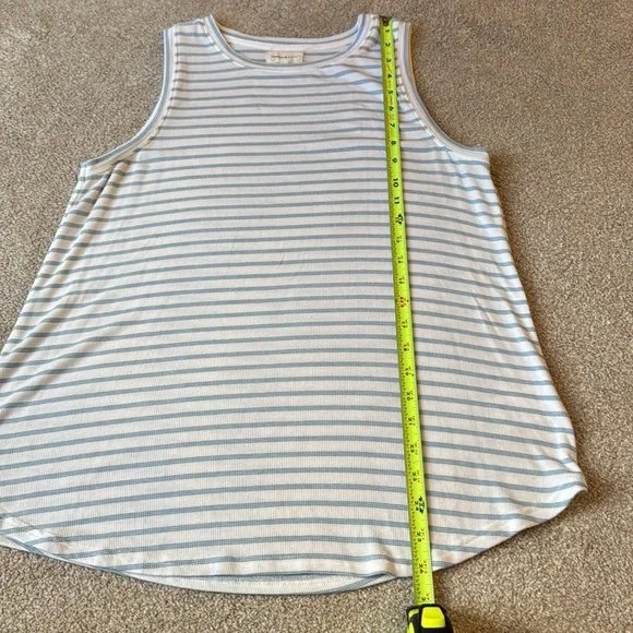 Thread & Supply Light Blue and White Striped Tank Top Women's Medium - Picture 3 of 8